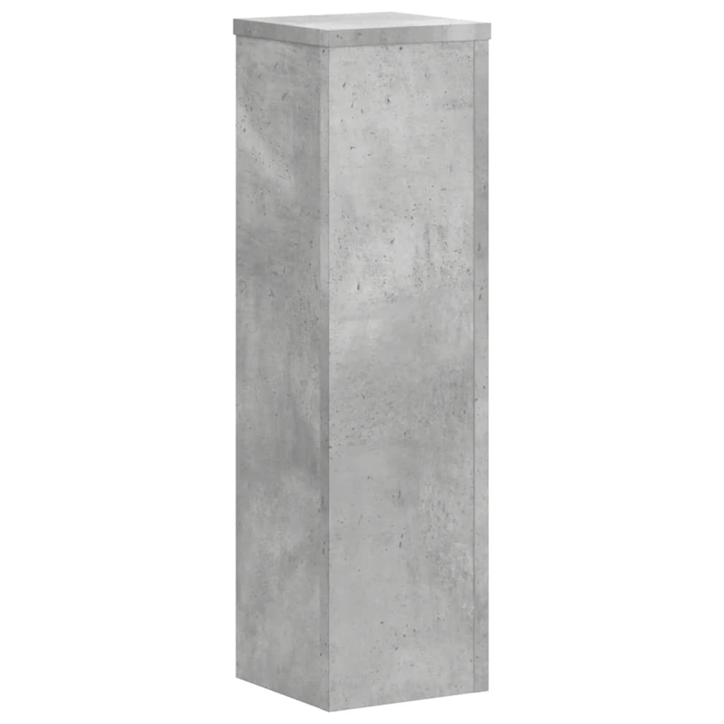 Supports pour plantes 2 pcs gris béton bois d'ingénierie - 4