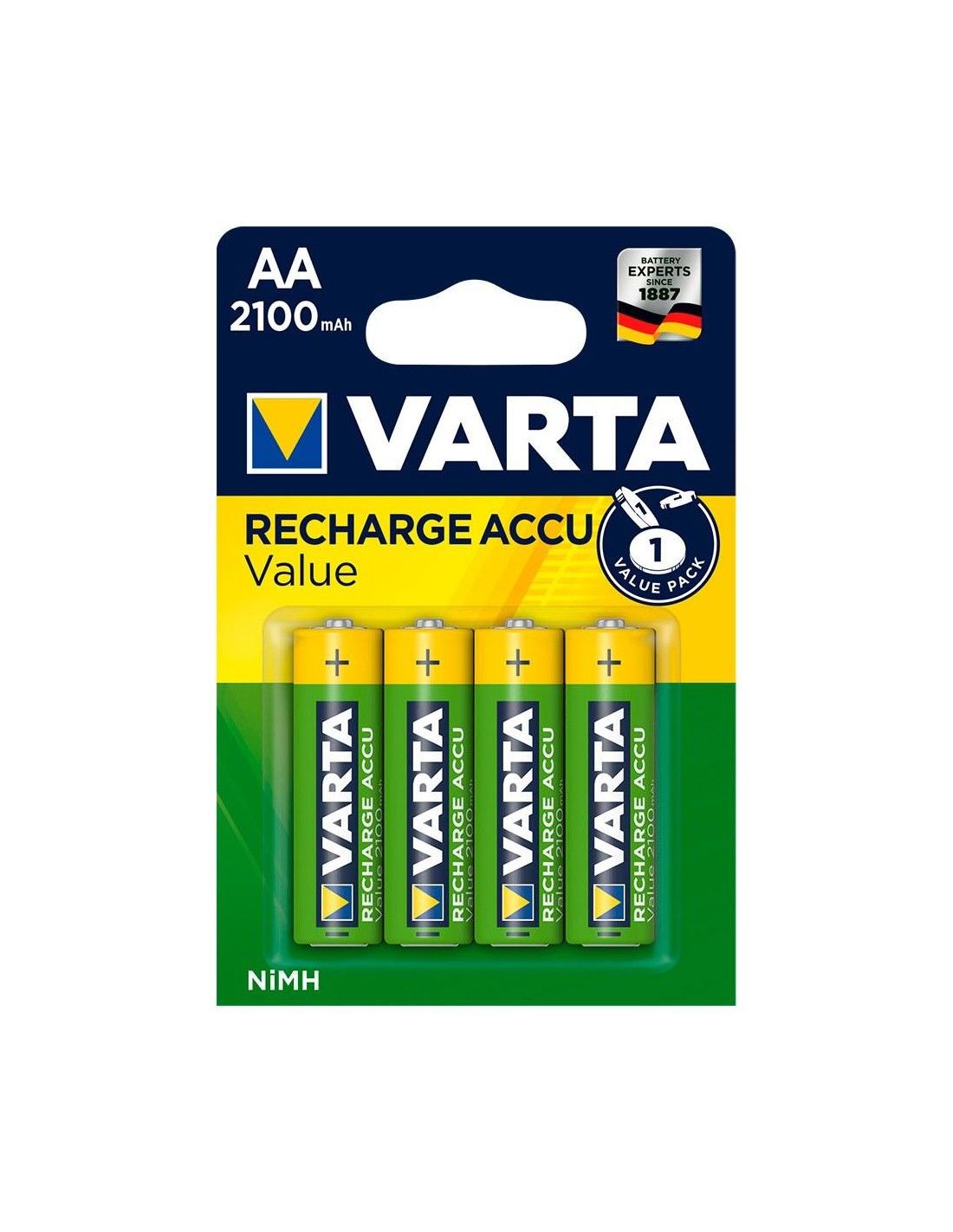 Pile varta rechargeable accu aa - lr06 2100ma (emballage 4 unit) ø14,5x50,5mm - 2
