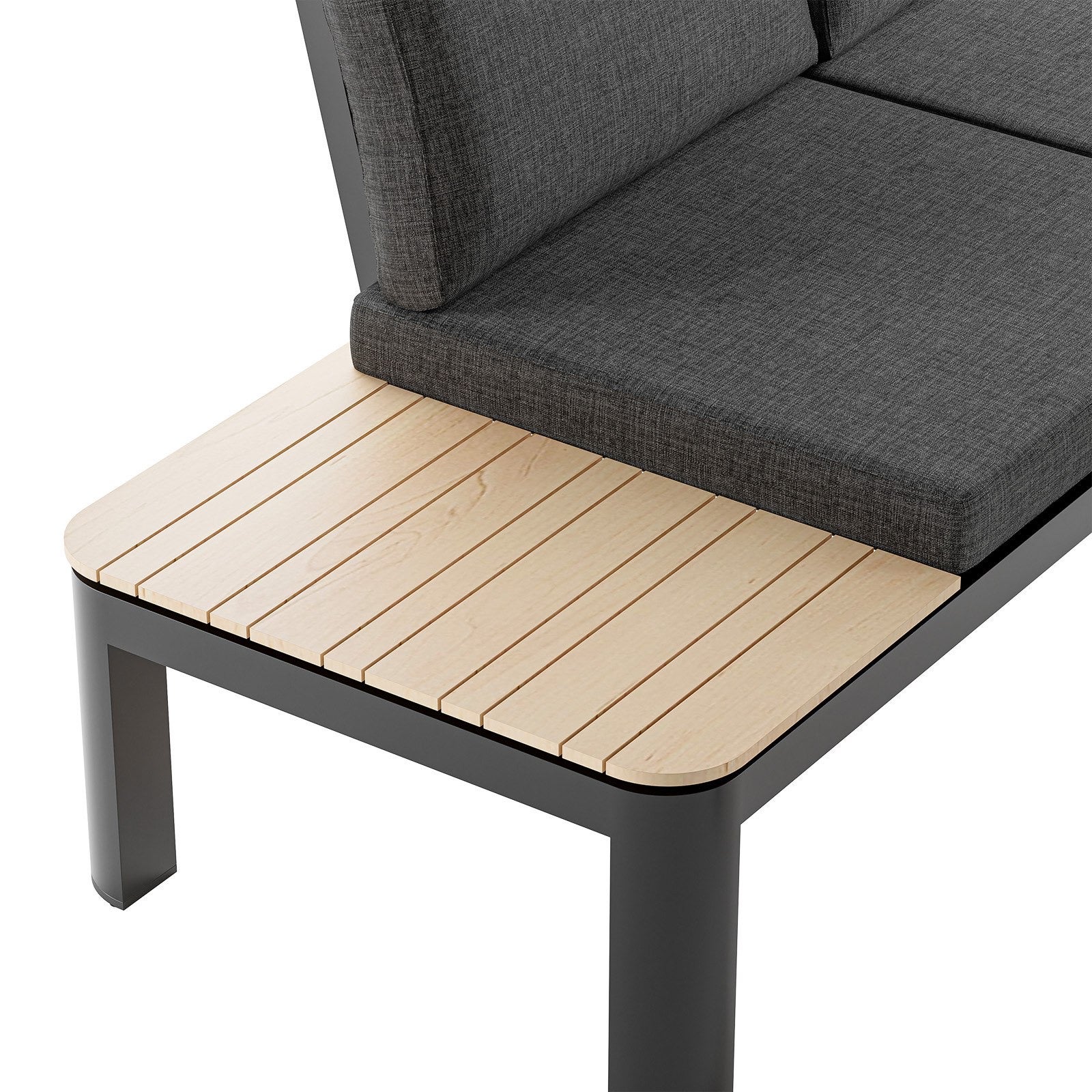 Narożnik ogrodowy aluminiowy BELLANTI Milano Lounge 4-osobowy Dark Grey - 6