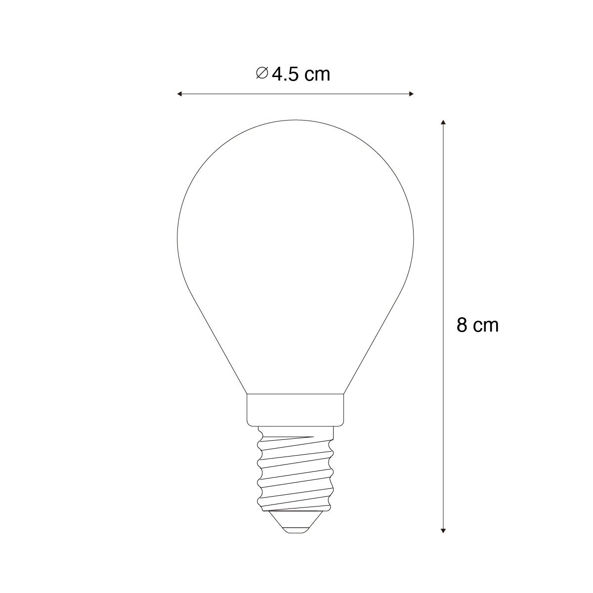 Lot de 5 ampoules LED E14 à intensité variable P45 Verre transparent 3W 250 lm 3000K - 4