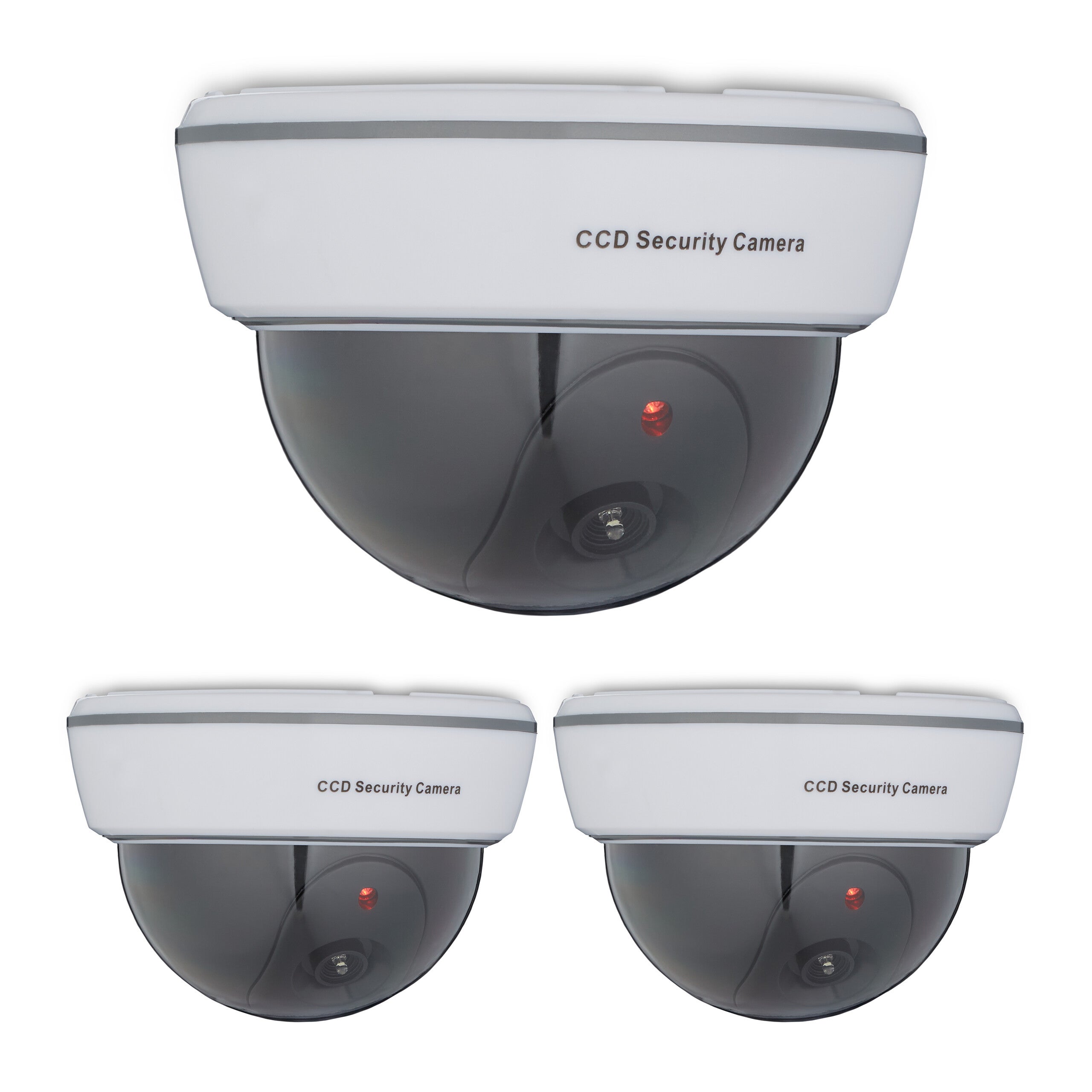 3 Telecamere Finte Led Nere – Sorveglianza Fai-da-te Per Casa E Ufficio - Foto 2