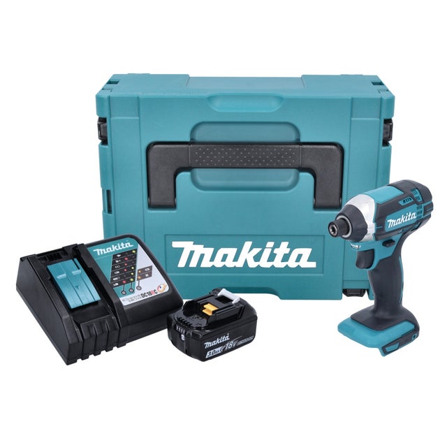 Makita DTD 152 RF1J 18V Li-ion Visseuse à chocs sans fil avec boîtier Makpac + 1x Batterie BL1830 3,0 Ah + Chargeur DC18RC