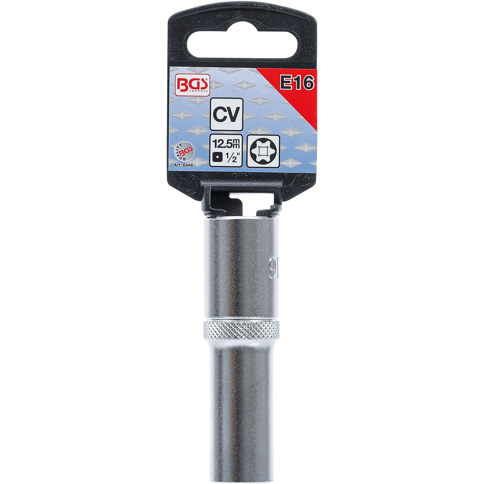 Douille pour clé, profil E, longue | 12,5 mm (1/2