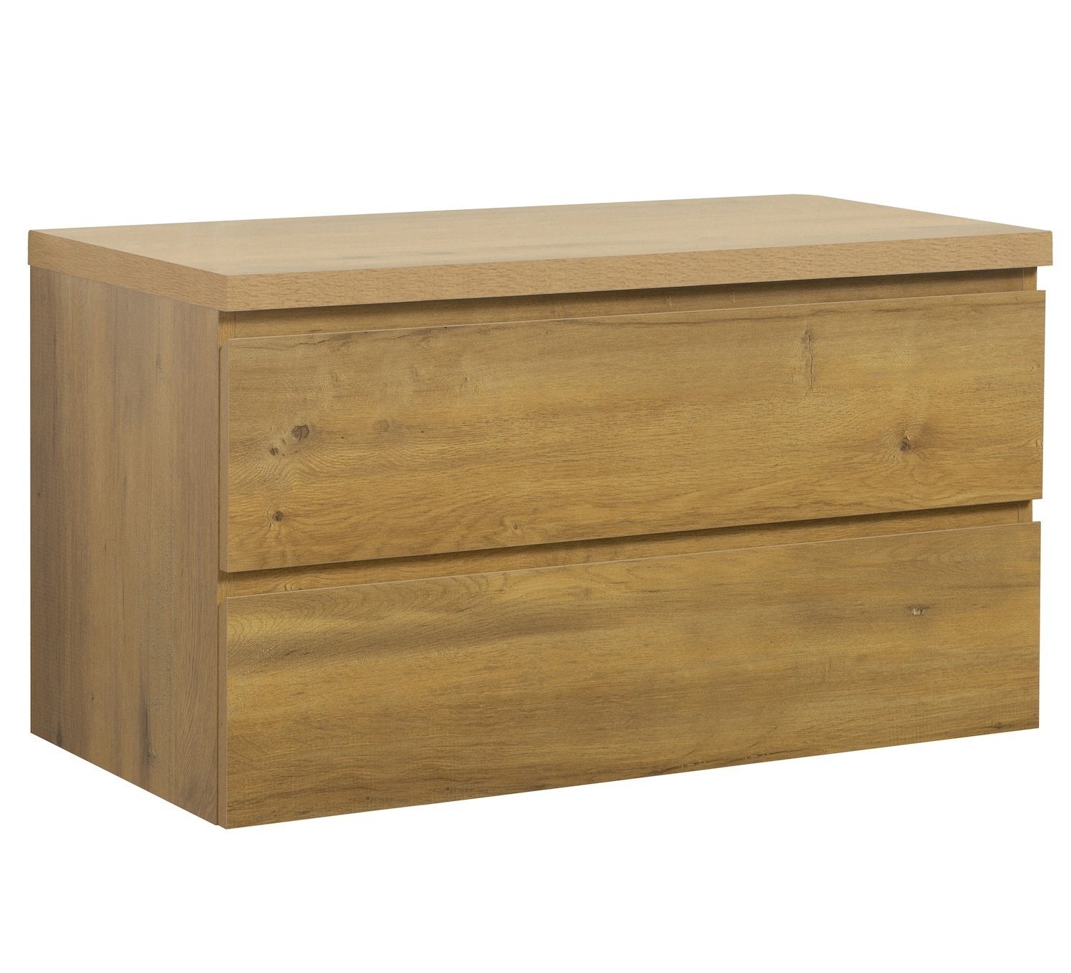 Badplaats mueble bajo lavabo angela 90 x 48 cm - roble - mueble lavabo suspendido con encimera