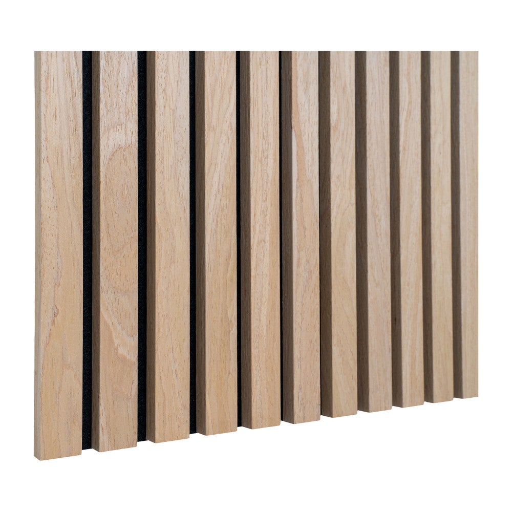 Acoustic - Lot de 2 panneaux en tasseaux de bois - Bois clair - 4