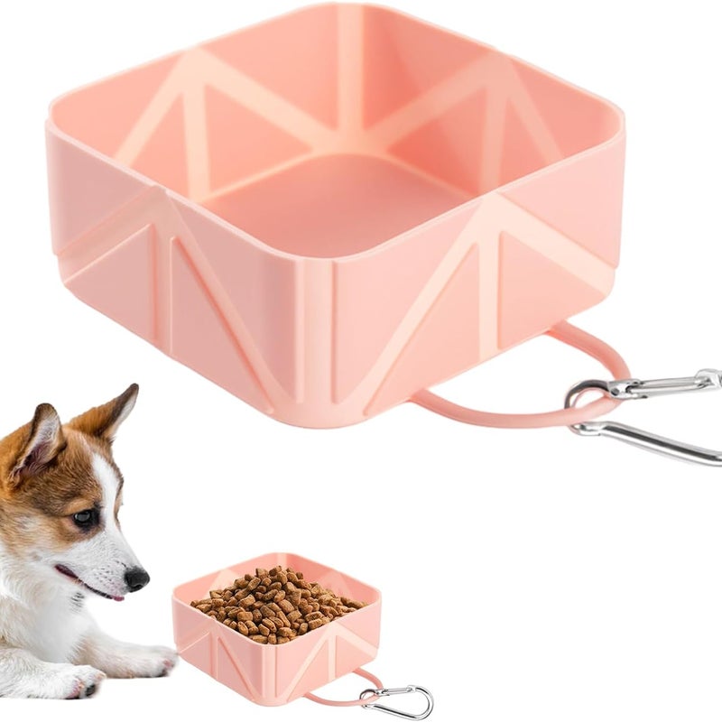 Miska dla psa – 500 ml – różowa – pojemnik na karmę dla zwierząt – wielofunkcyjny dozownik wody dla szczeniaka