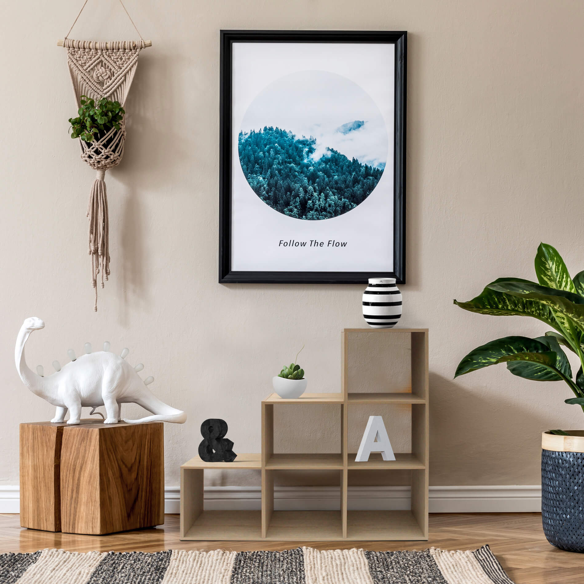 Libreria Scaffale Mobili Rebecca A Scala Moderno 6 Scomparti 97,5x97,5x29 - 6