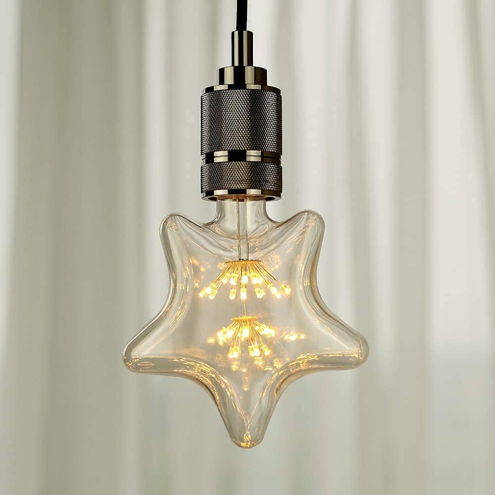 Ampoules LED Edison, Ampoule de Feux D'artifice Décorative LED Ampoule à Filament LED Boule D'ampoule Décorative E27 AC85-265v 2300k (Star) - 4