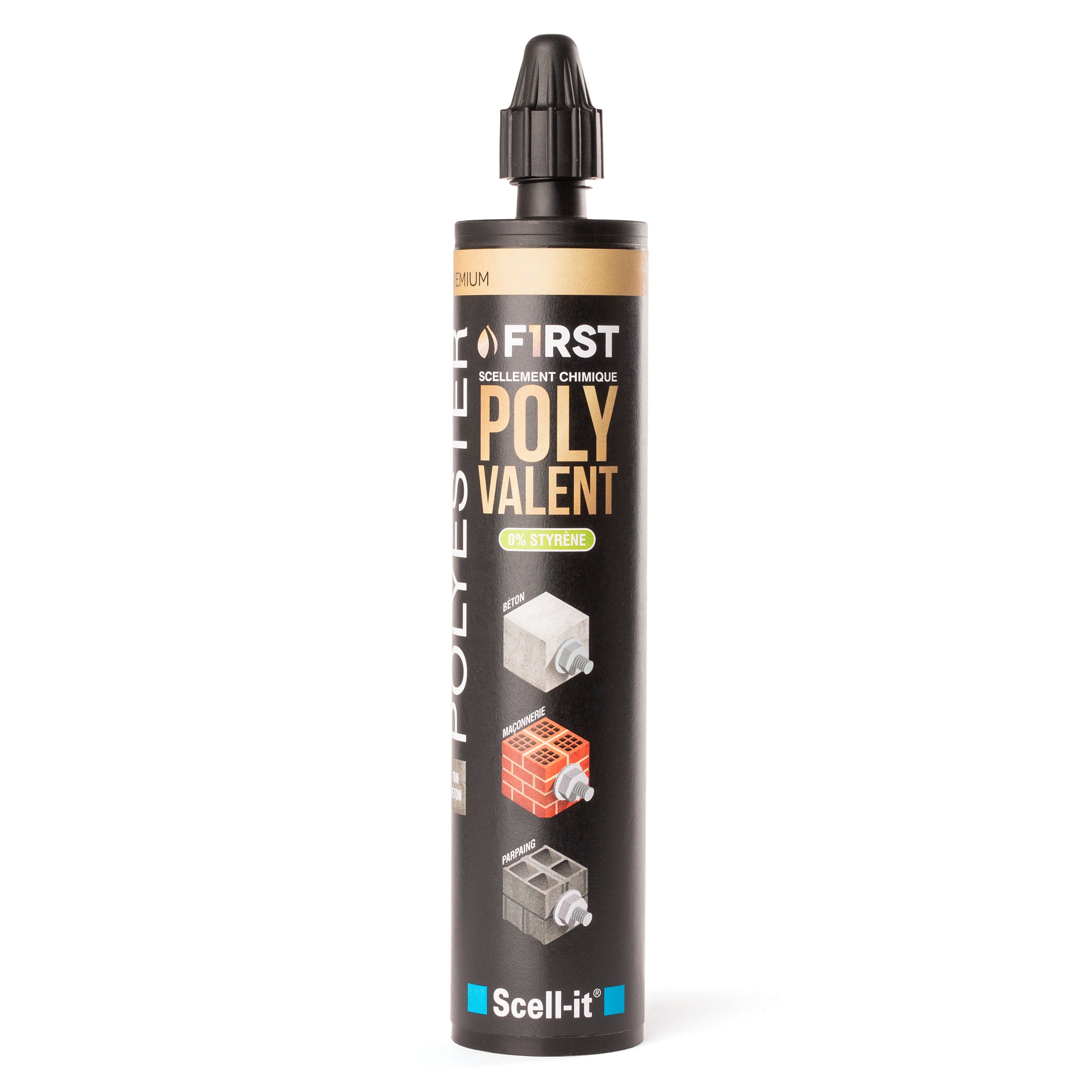 Cartouche scellement chimique polyvalent First SCELL-IT - 410 ml - Gris béton - FIRST410G - 2