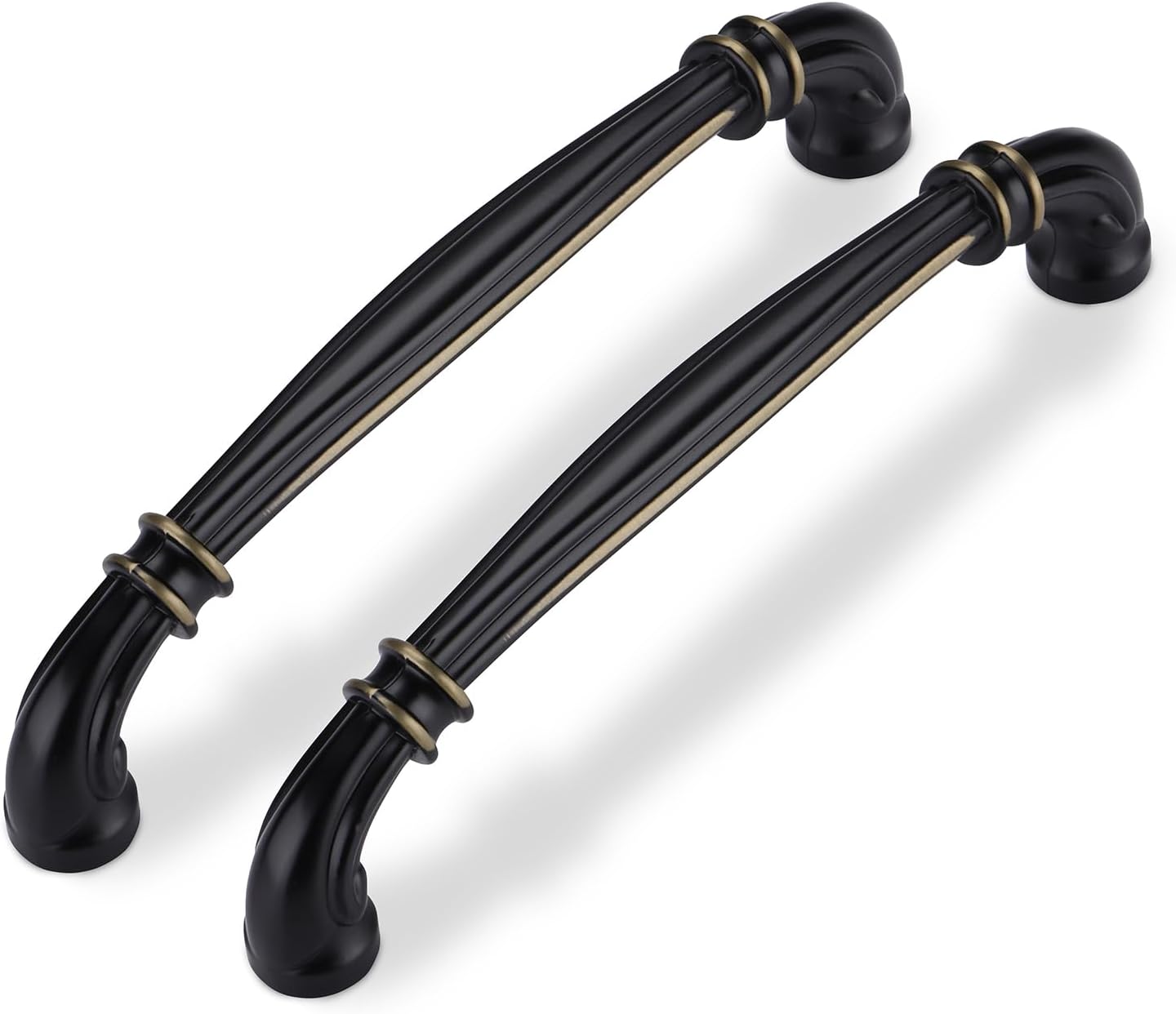Lot De 10 Poignées De Meuble Rétro Bronze – Entraxe 128mm, Forme L, 9BUILD