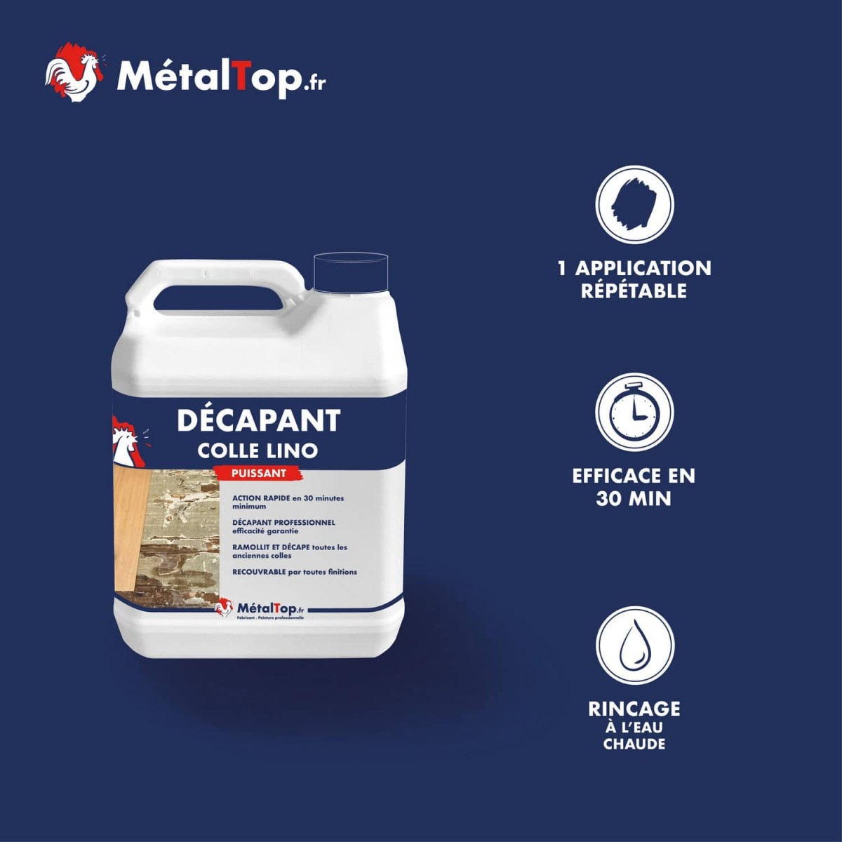 Decapant Colle Lino - 1 L - Métaltop - 4