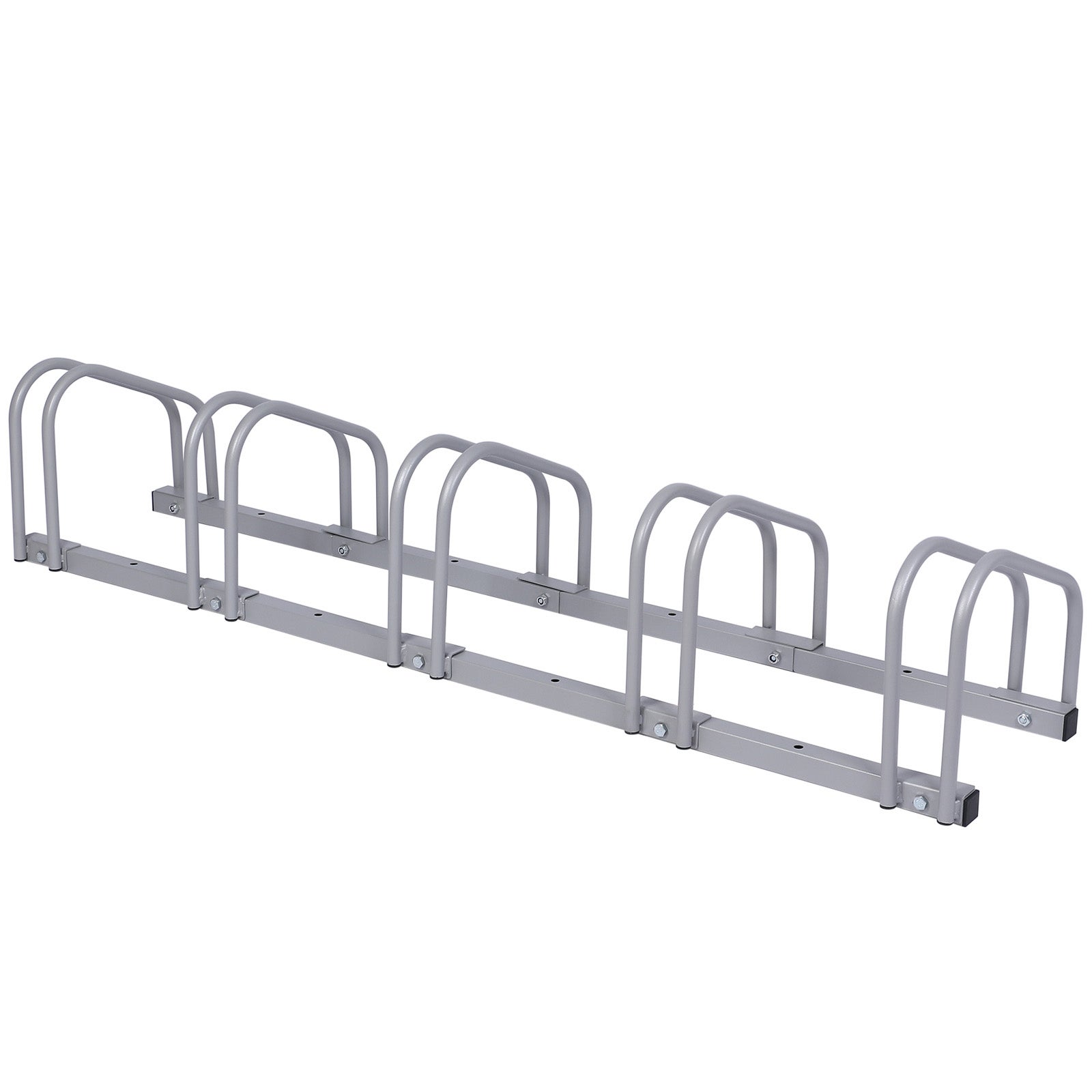 Râtelier Sol Métal Pour 3 Vélos WilTec - 70x33x27cm - Galvanisé