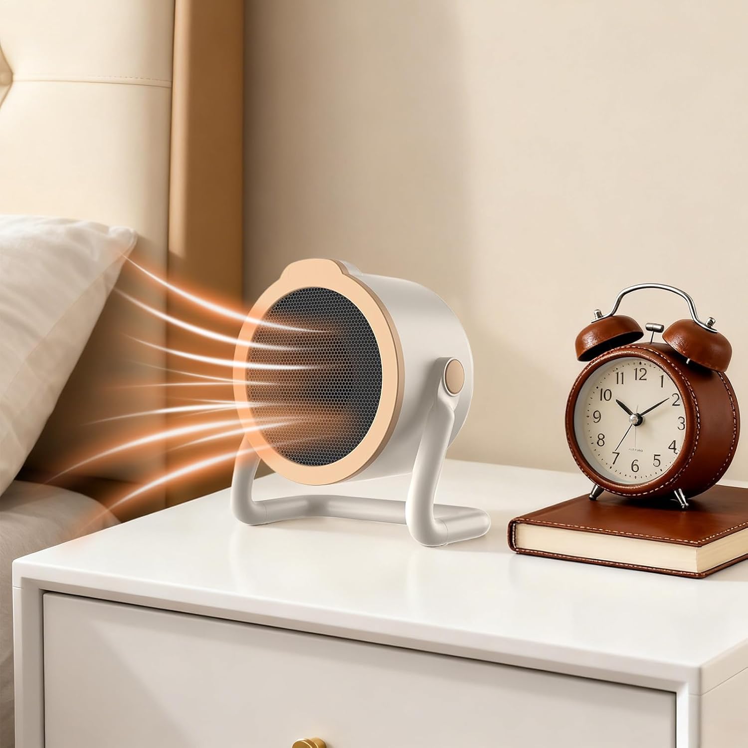 Radiateur électrique portable 500W avec 2 modes de chauffage, chauffage rapide pour bureau, chambre ou camping-car - 2