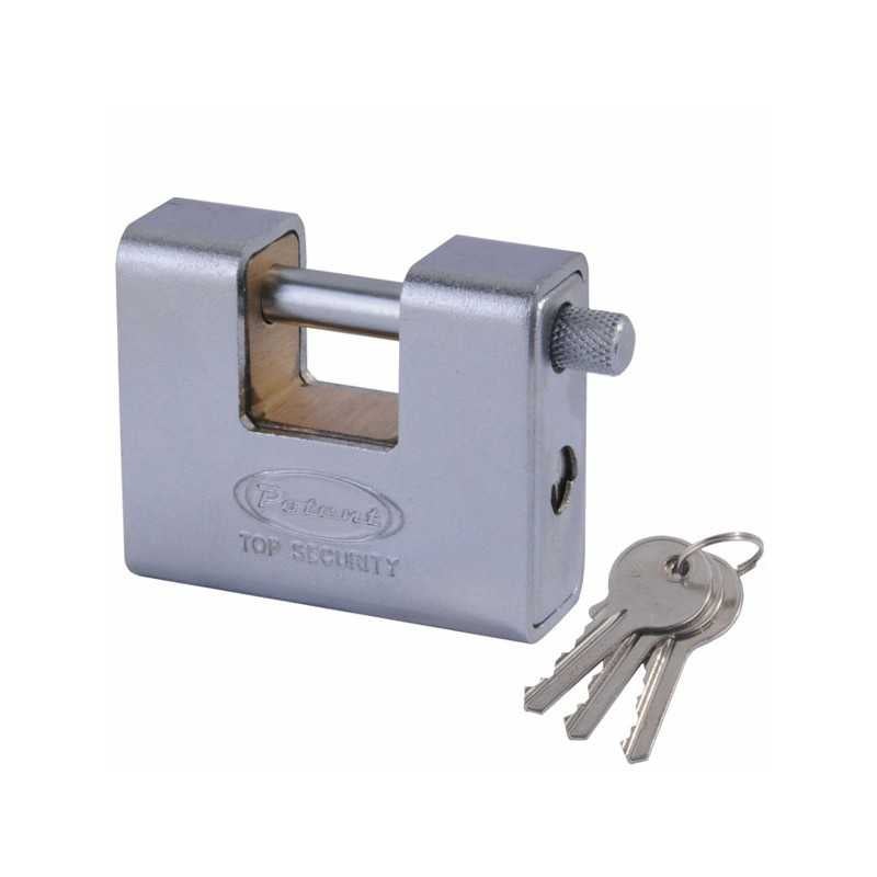 Lucchetto Corazzato In Acciaio Antiscasso 84 Mm &ndash; Con 5 Chiavi, Sicurezza Elevata