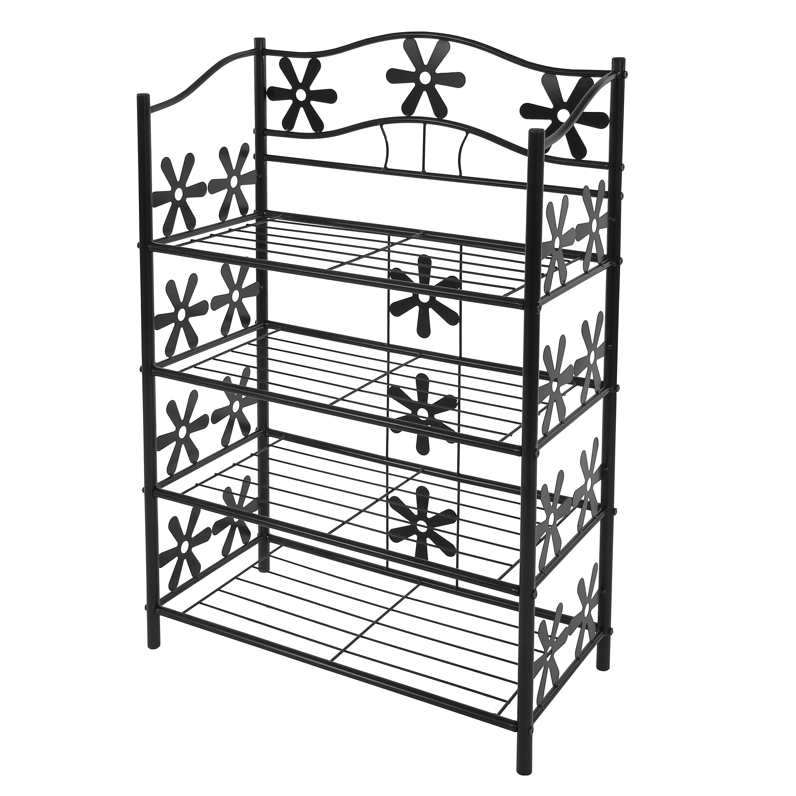 Regał metalowy Regał na książki Regał na buty Regał stojący Genf ~ 4 półki, wysokość 90 cm