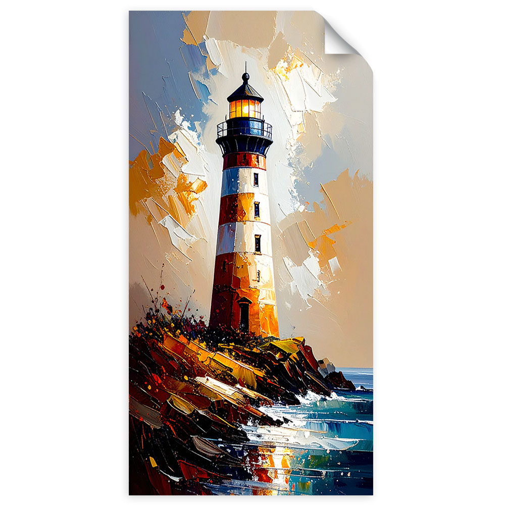 Naklejka na ścianę do salonu sypialni, Latarnia morska Natura 40x80
