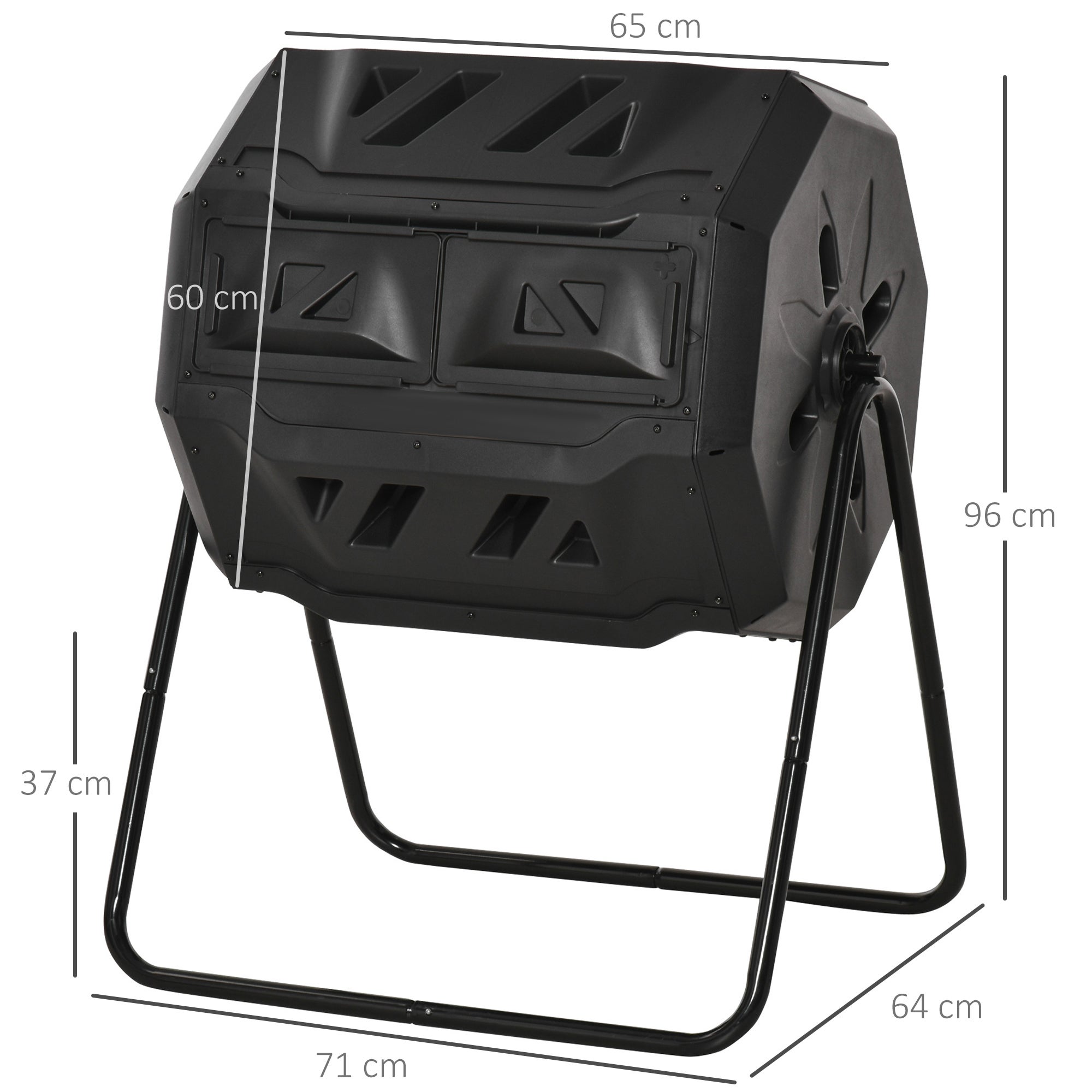 tonneau de compostage Plastique PP Outsunny - 3