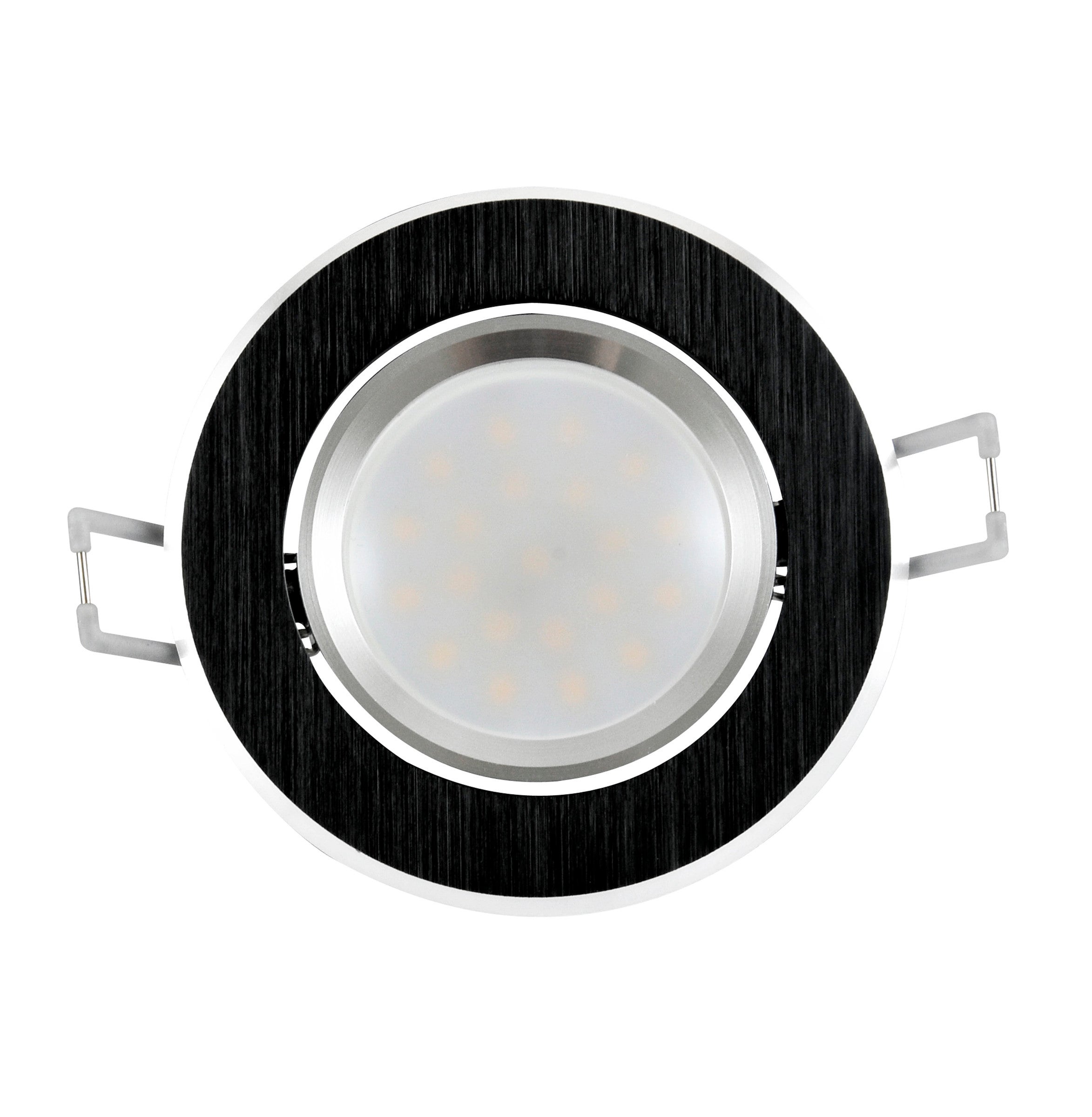 Oprawa sufitowa wpuszczana podtynkowa Sun czarna satyna 1xGU10x8W okrągła ruchoma IP20 wym: 6,3 x 8,4 x 8,4 cm aluminium Polux - 5