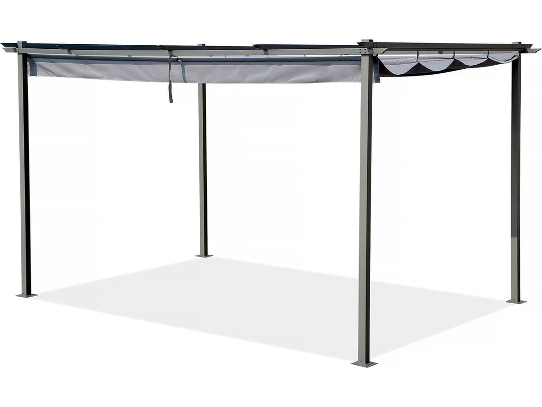 Pergola z rozsuwanym dachem - 3 x 4 m - Antracyt