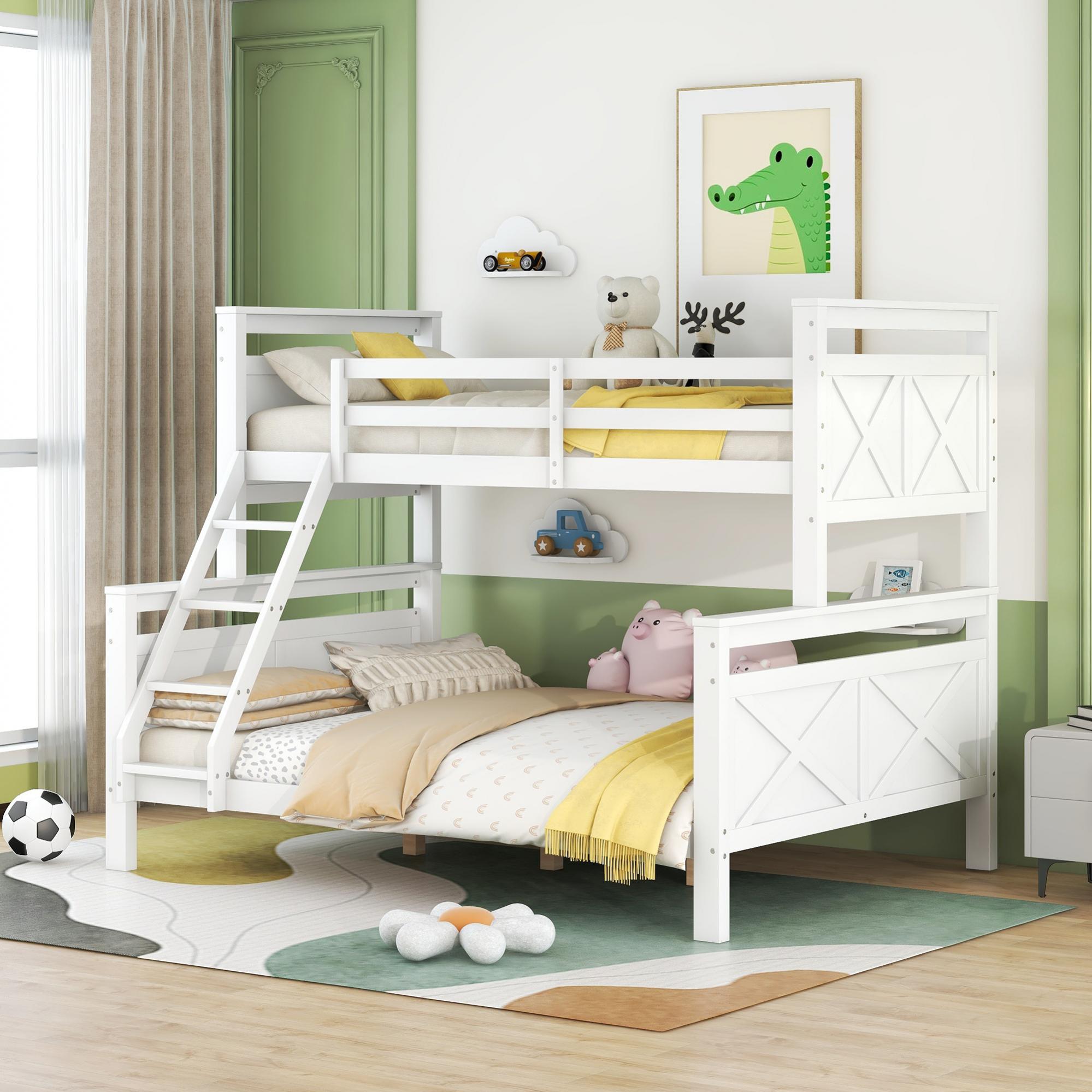 Litera De Madera Maciza 90x200 Cm Con Cajones Y Escalera - Convertible En 2 Camas, Segura Para Niños