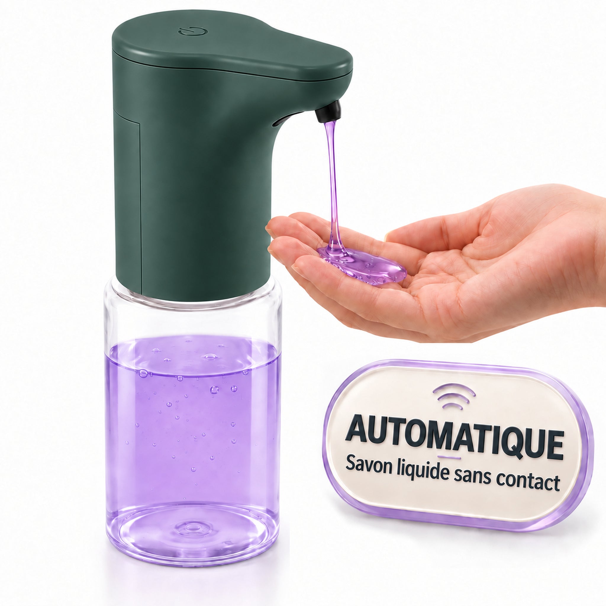 Distributeur automatique de savon liquide Elara Vert | Leroy Merlin