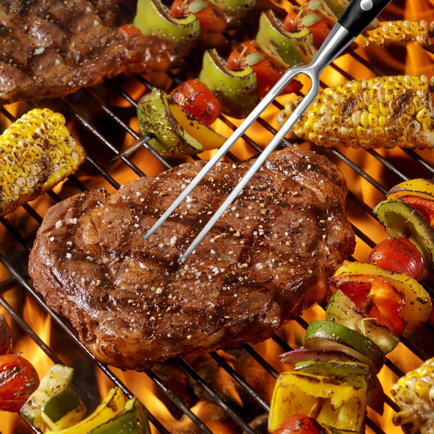 Garfo para Carne de 29cm com Cabo - Aço Inoxidável, Garfo para ...