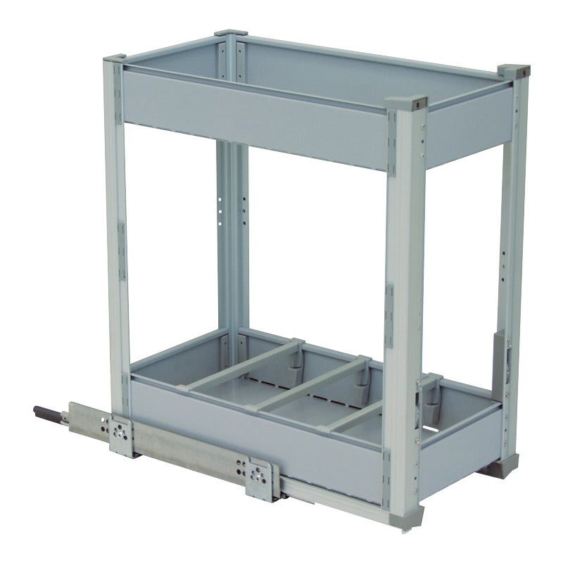 Combiné porte-bouteilles - Décor : Argent / Gris - Largeur : 359 mm - Pour caisson de largeur : 400 mm - GASPERIN - 4