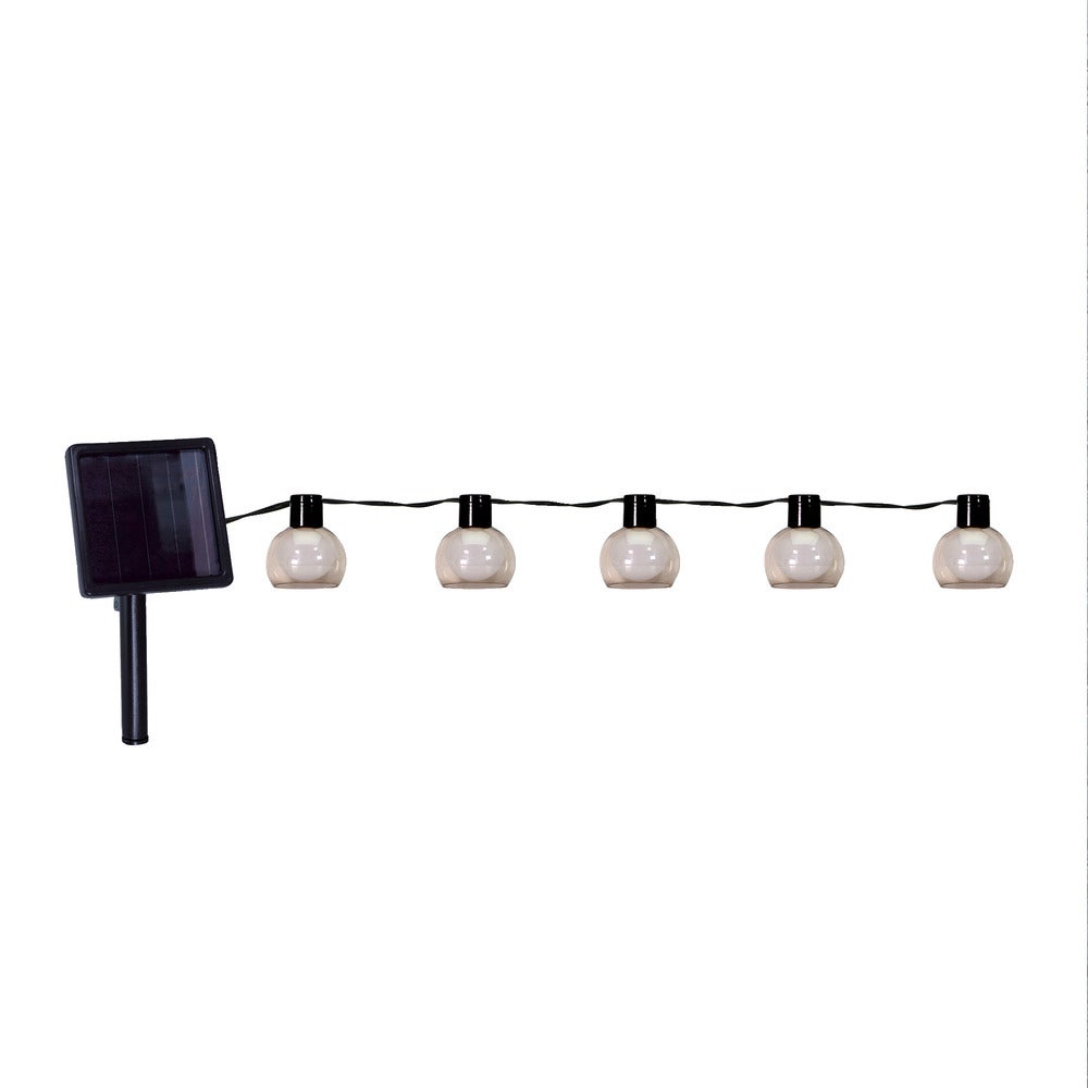 Guirlande Guinguette Solaire LED 6.15m, 10 ampoules, 2700K Blanc-chaud, IP44, Crépusculaire - Tibelec - 2