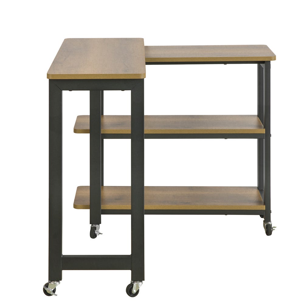 SoBuy FWT83-PF Table d'appoint Rotative, Table Console Mobile avec 2 ...