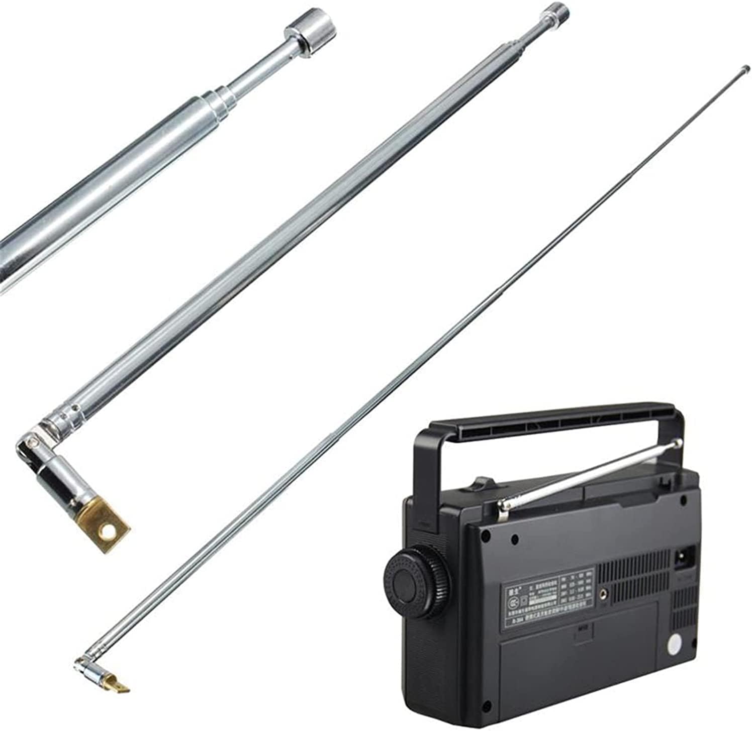 Antenne Radio Télescopique Récepteur FM AV Universel Antenne Telescopique Portable Antenne Radio Tv Accessoires Pour Modeles Audio 98528806