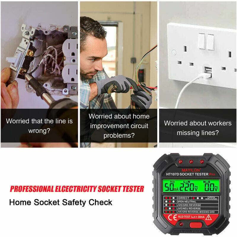 Testeur de fil de terre pour testeur de prise, phase de prise (réglementation UE HT107D) - 4