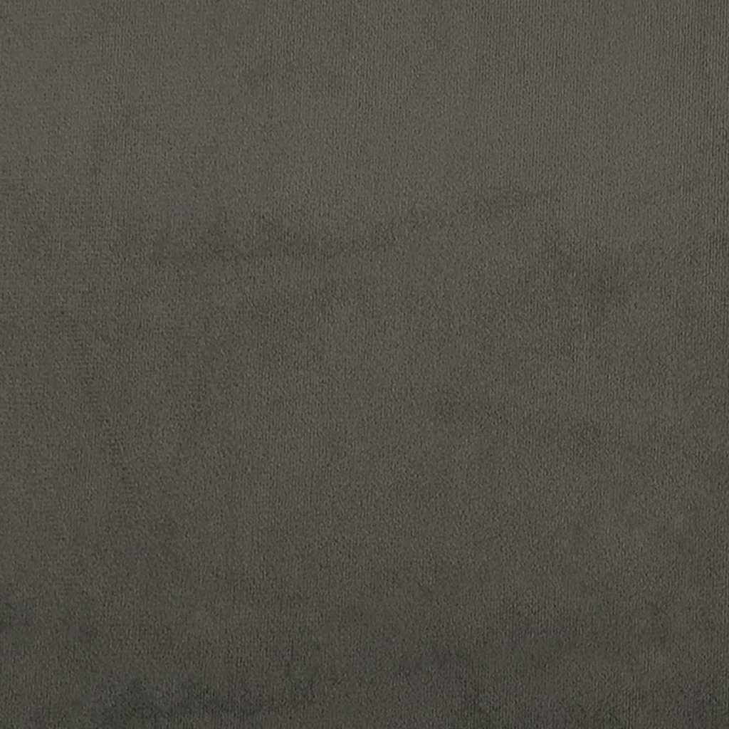 Cadre de lit sans matelas gris foncé 160 x 200 cm en velours - 8