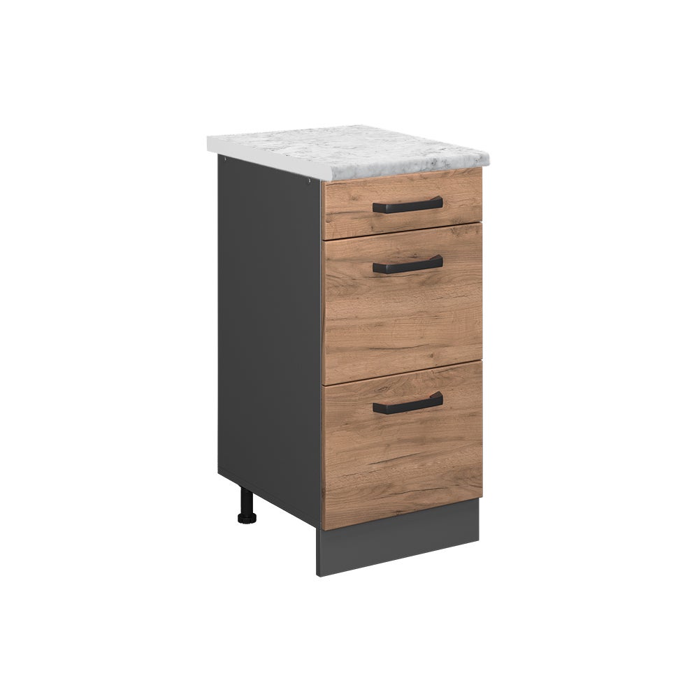 Vicco Szafka dolna do kuchni R-Line, Złoty dąb energetyczny, 40 cm BR Marmur