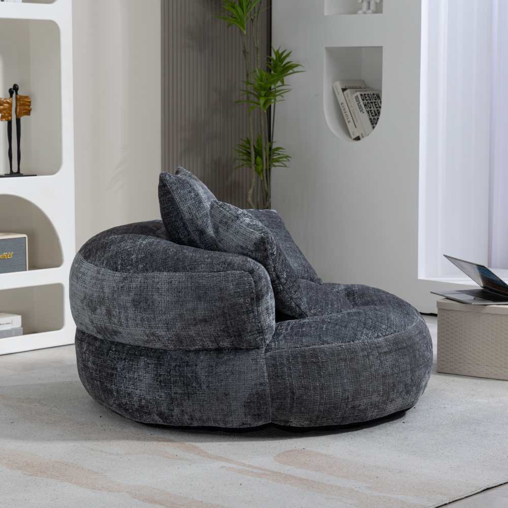 Canapé paresseux Chenille avec dossier haut et trois coussins - Fauteuil durable pour adultes et enfants, intérieur/extérieur - 9