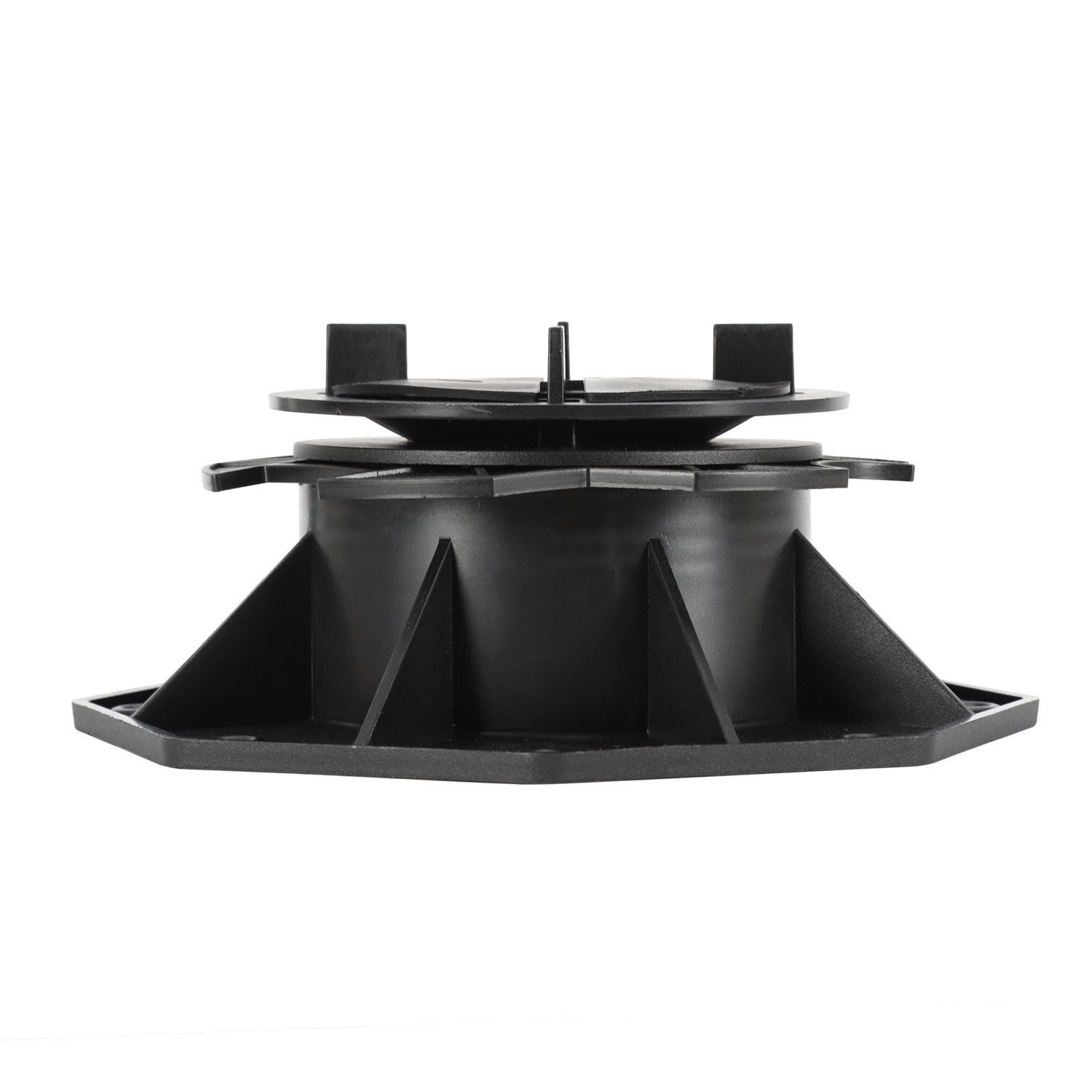 Regulowany wspornik do tarasu pﾅＺty 75-145 mm nachylenie 0-5% PP czarny 30 sztuk