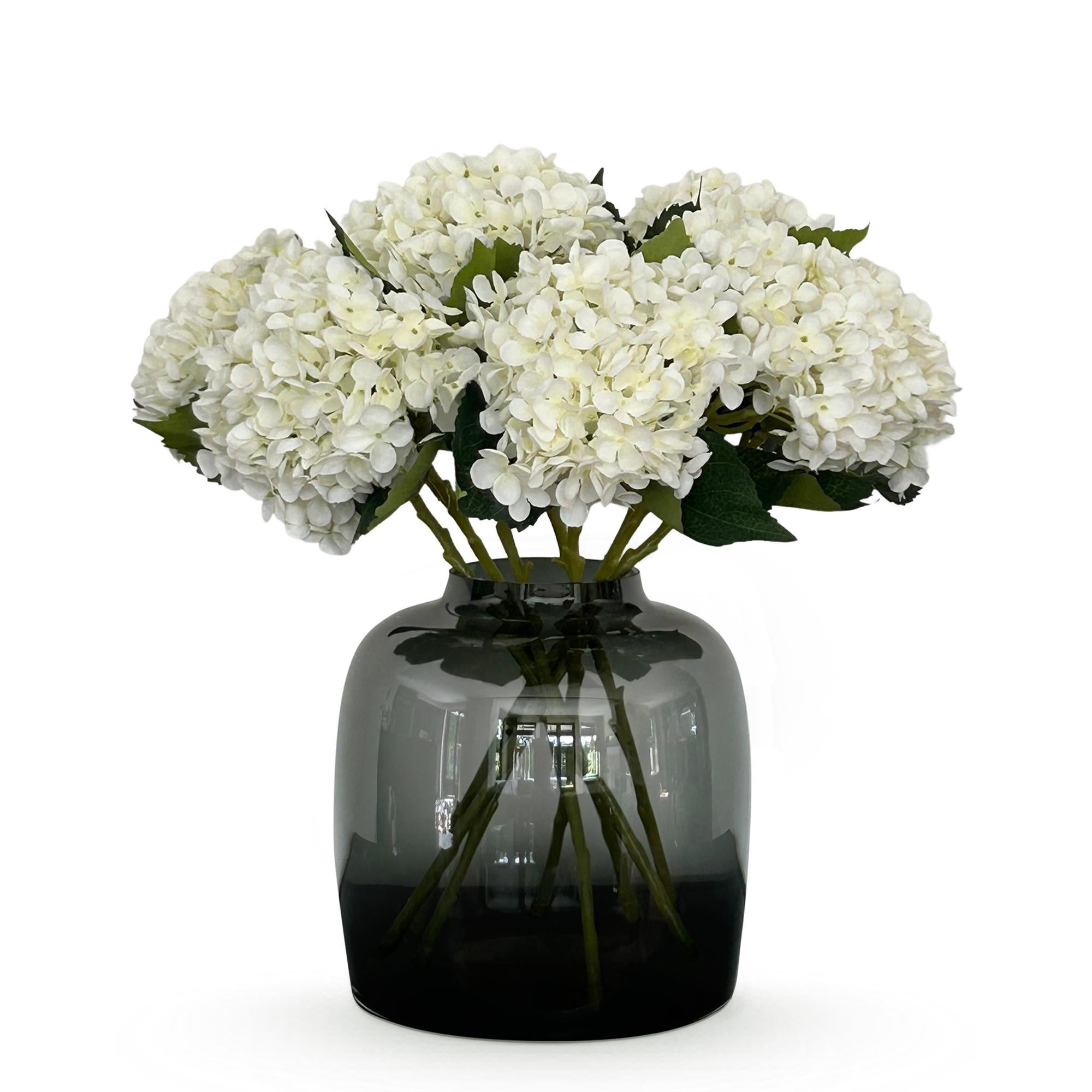 Sztuczny bukiet Hortensja biała – 8 kwiatów – 52 cm – elegancka dekoracja