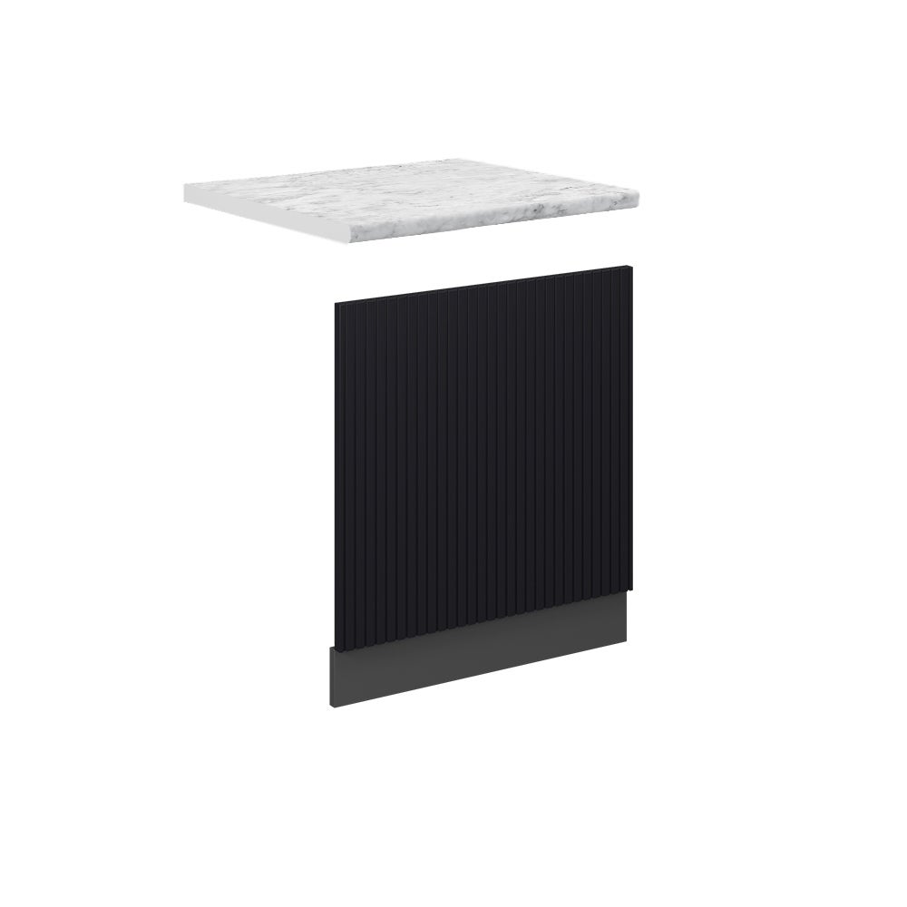 Vicco Panel przedni Fame-Line, Czarne paski, 60 cm , BP Marmur