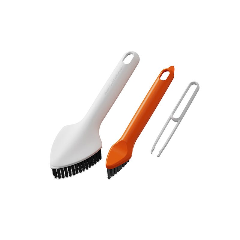 Lot 2 Brosses Nettoyage Multifonction Métal - Cuisine, Hotte, Plaque & Barbecue