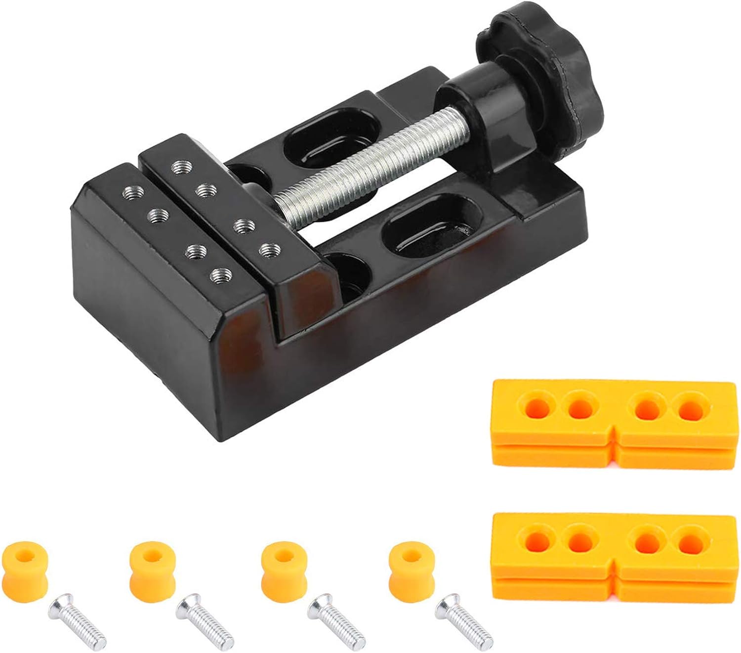 Uniwersalny miniaturowy imadło stołowe, 57 mm mini imadło stołowe z klipsami ze stopu i orzecha włoskiego, imadło stołowe w kształcie oliwki, adaptac
