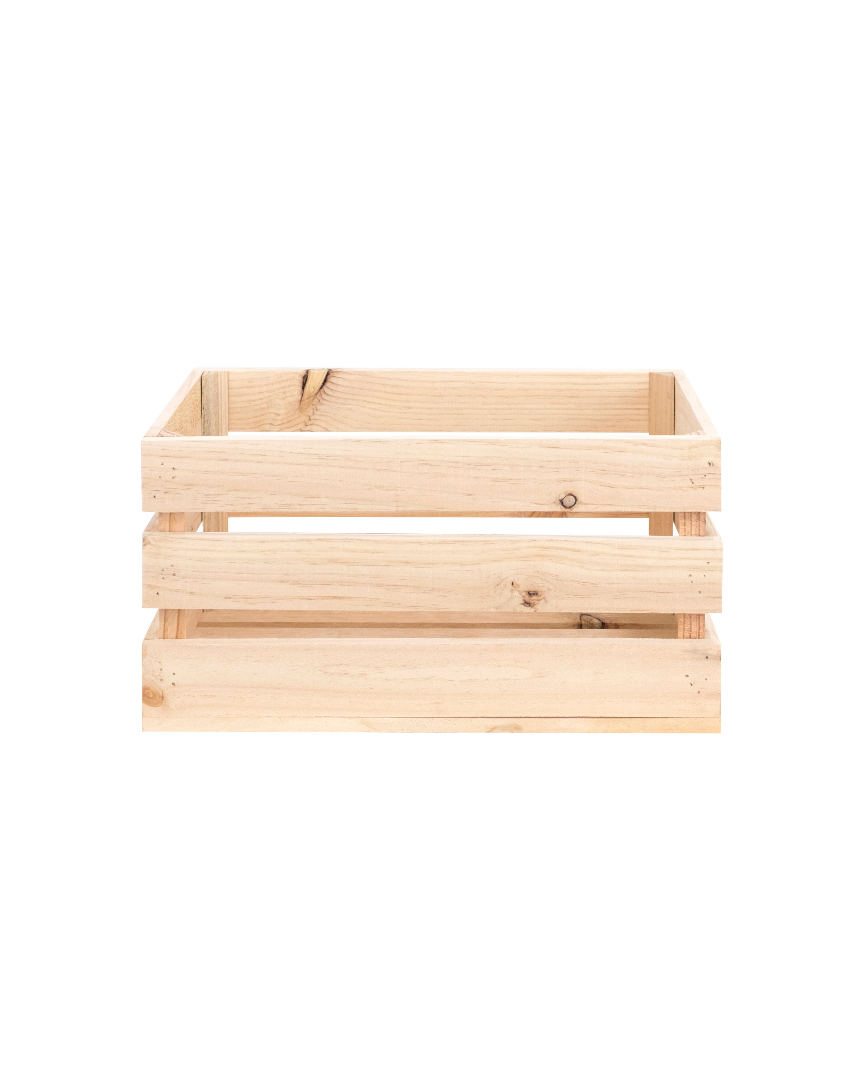 BOX - Set di 3 scatole in legno massello in tono naturale 49x30,5x25,5cm - DECOWOOD - 5