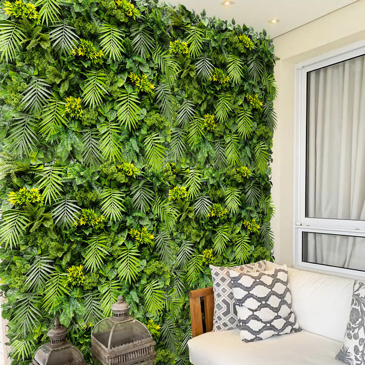 Mur végétal artificiel Exotik 5 m² – plaques décoratives clipsables intérieur extérieur - 2