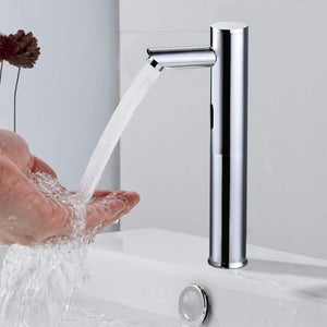 Robinet De Lavabo Automatique à Capteur Infrarouge Acesunny - Noir, Acier Inoxydable, Alimentation Piles AA, Pour Salle De Bain Ou Cuisine