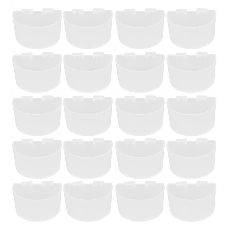 Plastikowa miska na karmę dla ptaków, papug, kubek do karmienia wodą, karmnik do klatki dla ptaków, łatwy i praktyczny zestaw