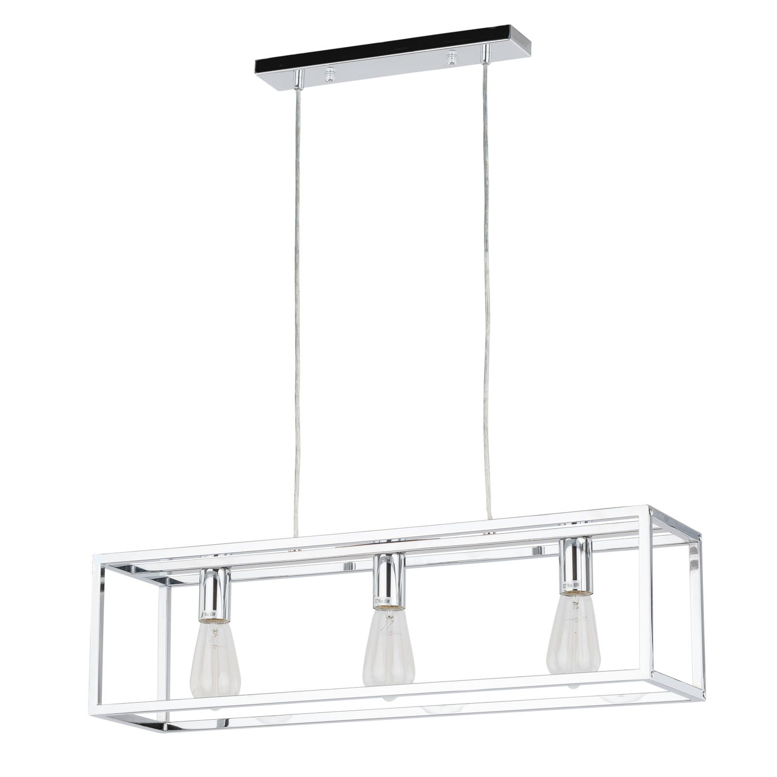 Lampa wisząca Sigalo chromowana 3 x E27 x 60W wym:73x73x18cm Italux