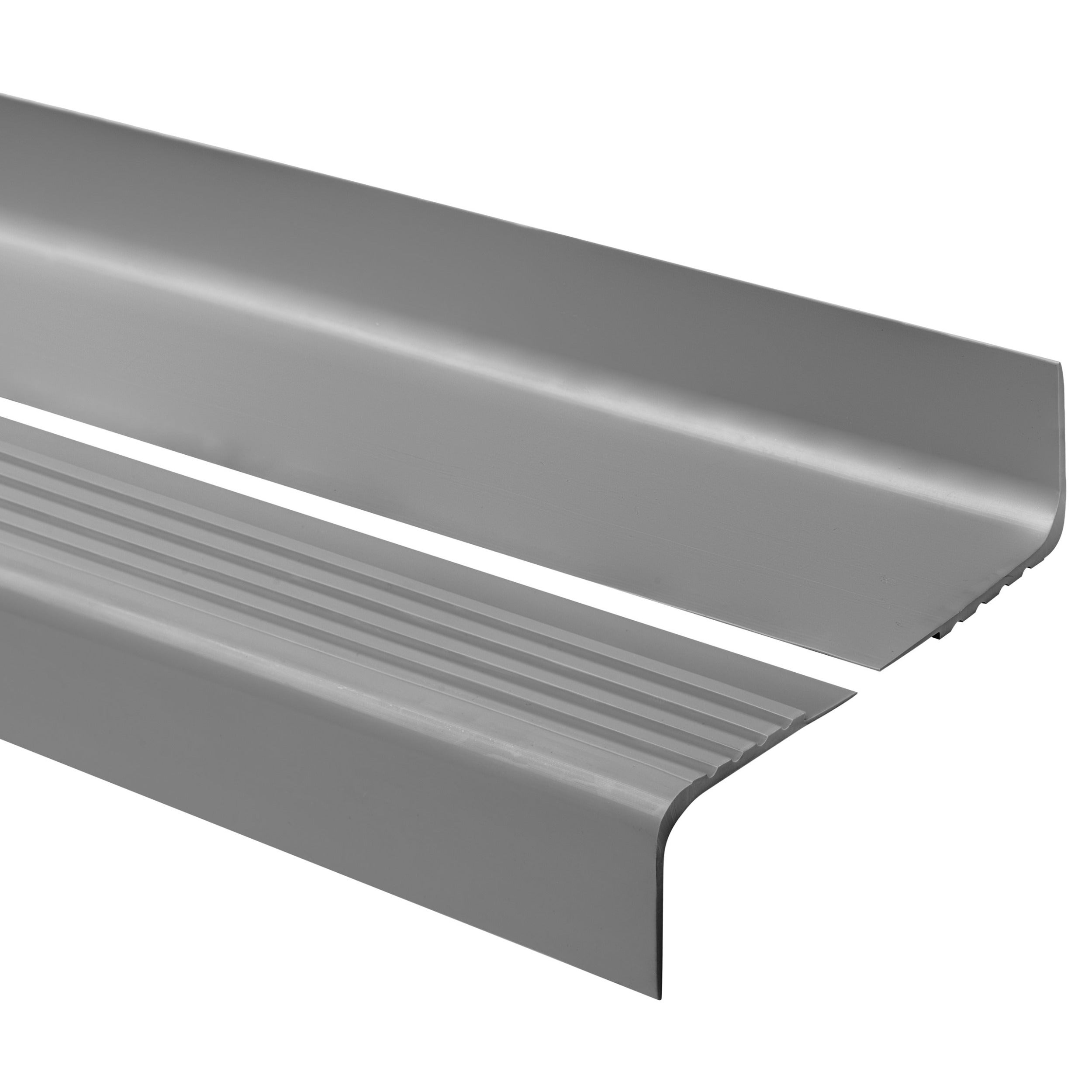 Profil schodowy 50x24 mm PVC na krawędzie stopni antypoślizgowy - 150 cm, ciemnoszary