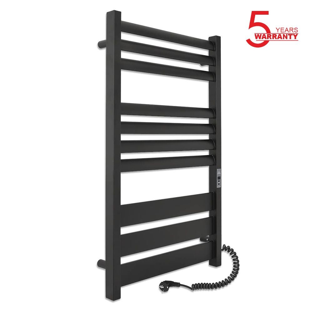 Grzejnik łazienkowy elektryczny LAVINA 500x900 z minutnikiem ECO, 280W, Czarny