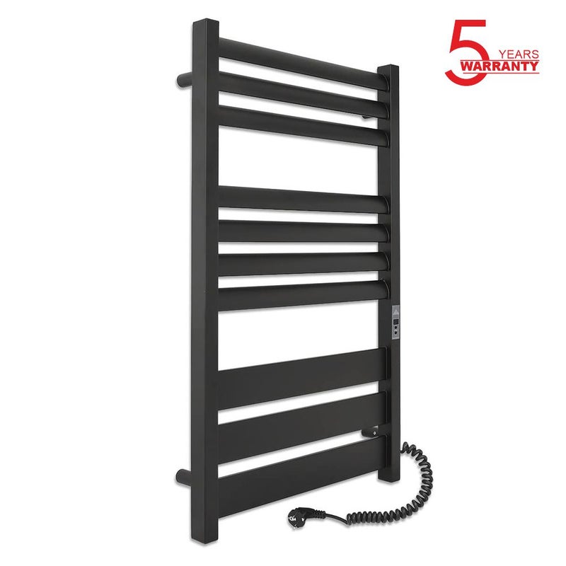 Grzejnik łazienkowy elektryczny LAVINA 500x900 z minutnikiem ECO, 280W, Czarny