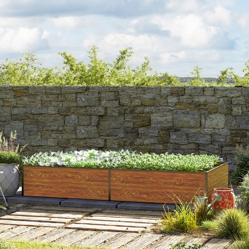 119 x 235 x 39 cm Grządka podwyższona, optyka drewna