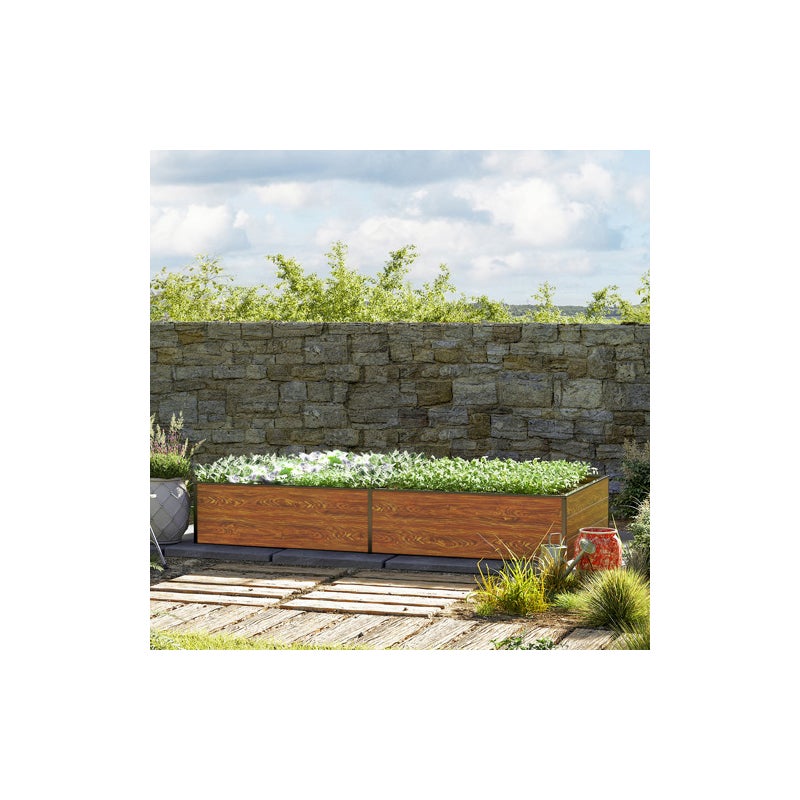 119 x 235 x 39 cm Grządka podwyższona, optyka drewna