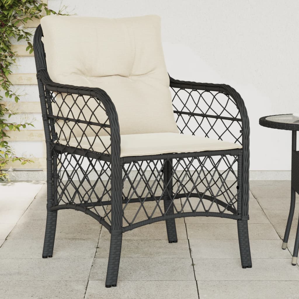 Fauteuils de jardin avec coussins 2 pcs rotin synthétique noir - COMFORTXL - 2